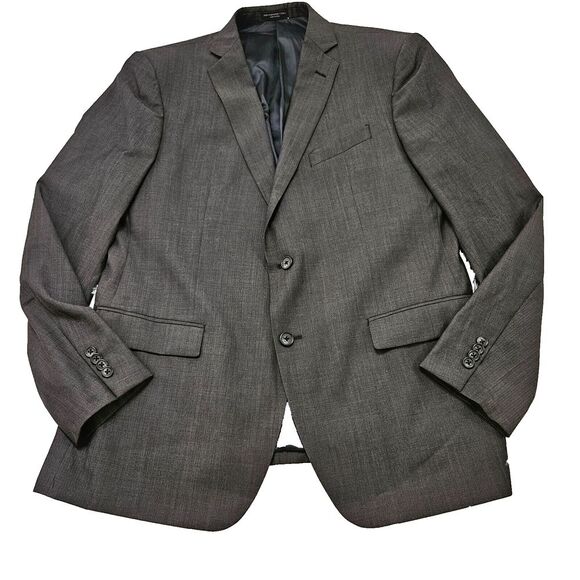 John Varvatos USA Men's Dark Gray 100% Wool Double Button Blazer‎ Jacket Sz 46R